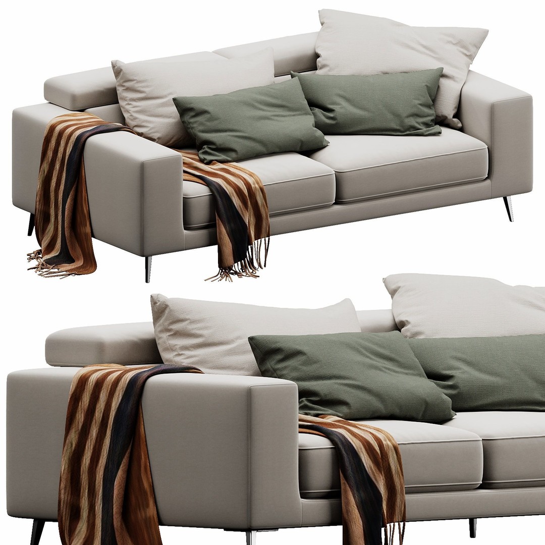 Ditre Italia Anderson 3D Model – Contemporary Sofa, PBR Textures - View 12