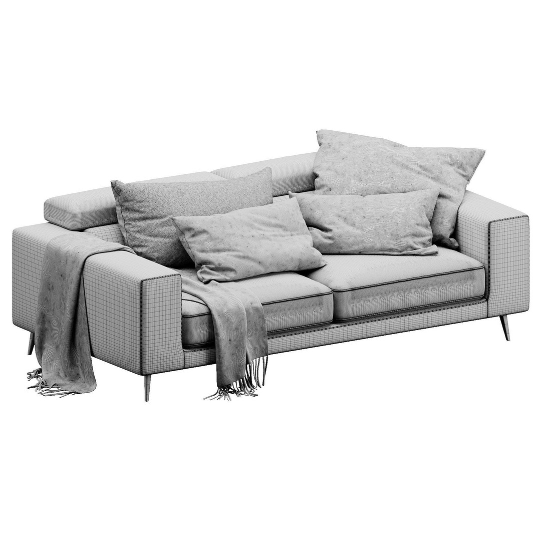 Ditre Italia Anderson 3D Model – Contemporary Sofa, PBR Textures - View 13