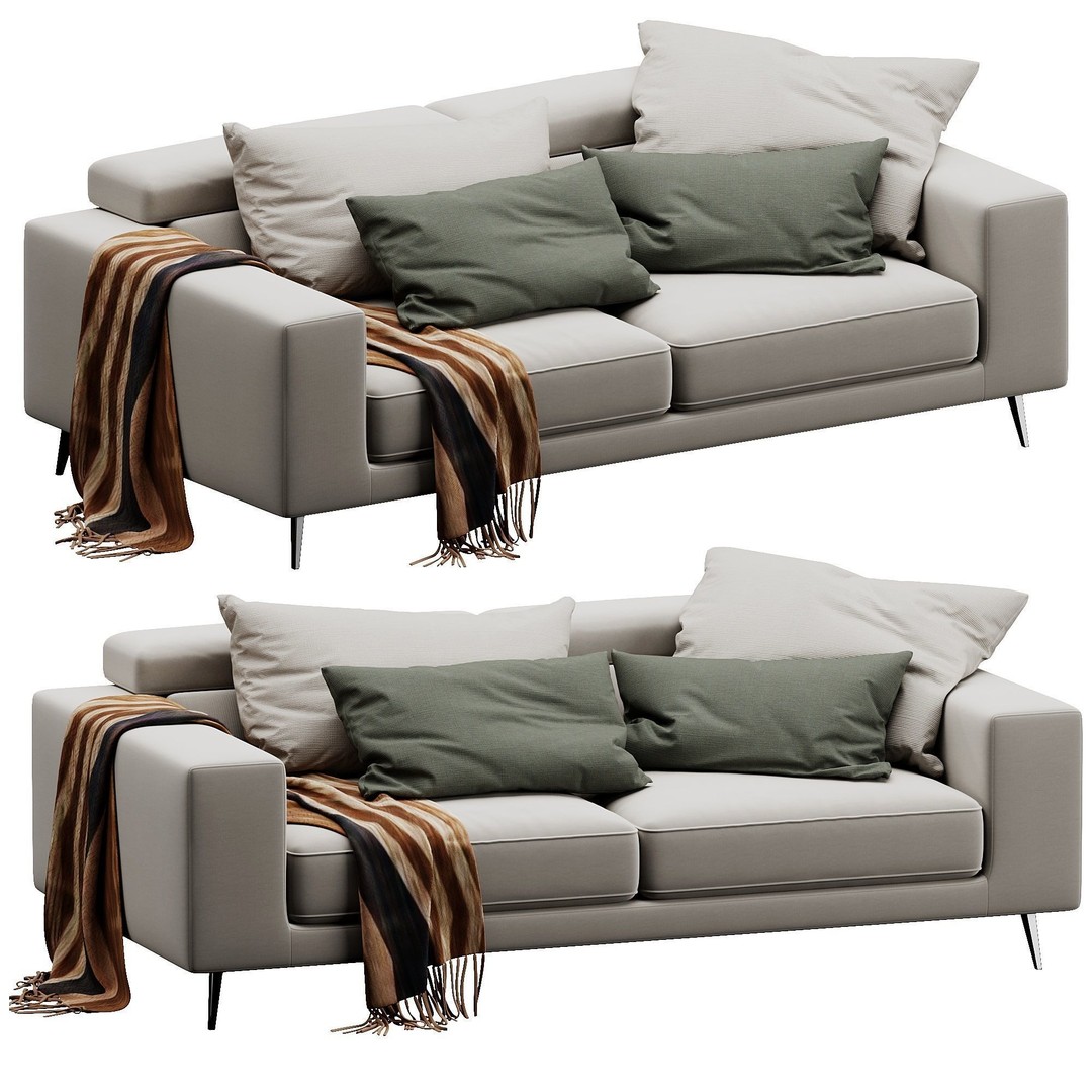 Ditre Italia Anderson 3D Model – Contemporary Sofa, PBR Textures - View 3