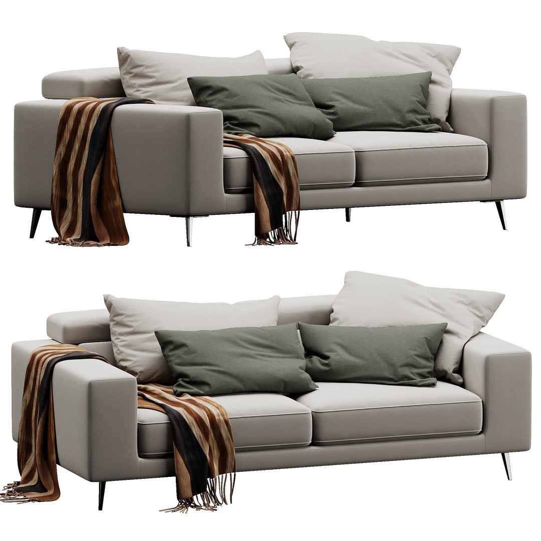 Ditre Italia Anderson 3D Model – Contemporary Sofa, PBR Textures - View 4
