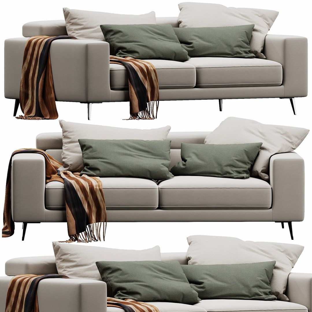 Ditre Italia Anderson 3D Model – Contemporary Sofa, PBR Textures - View 6