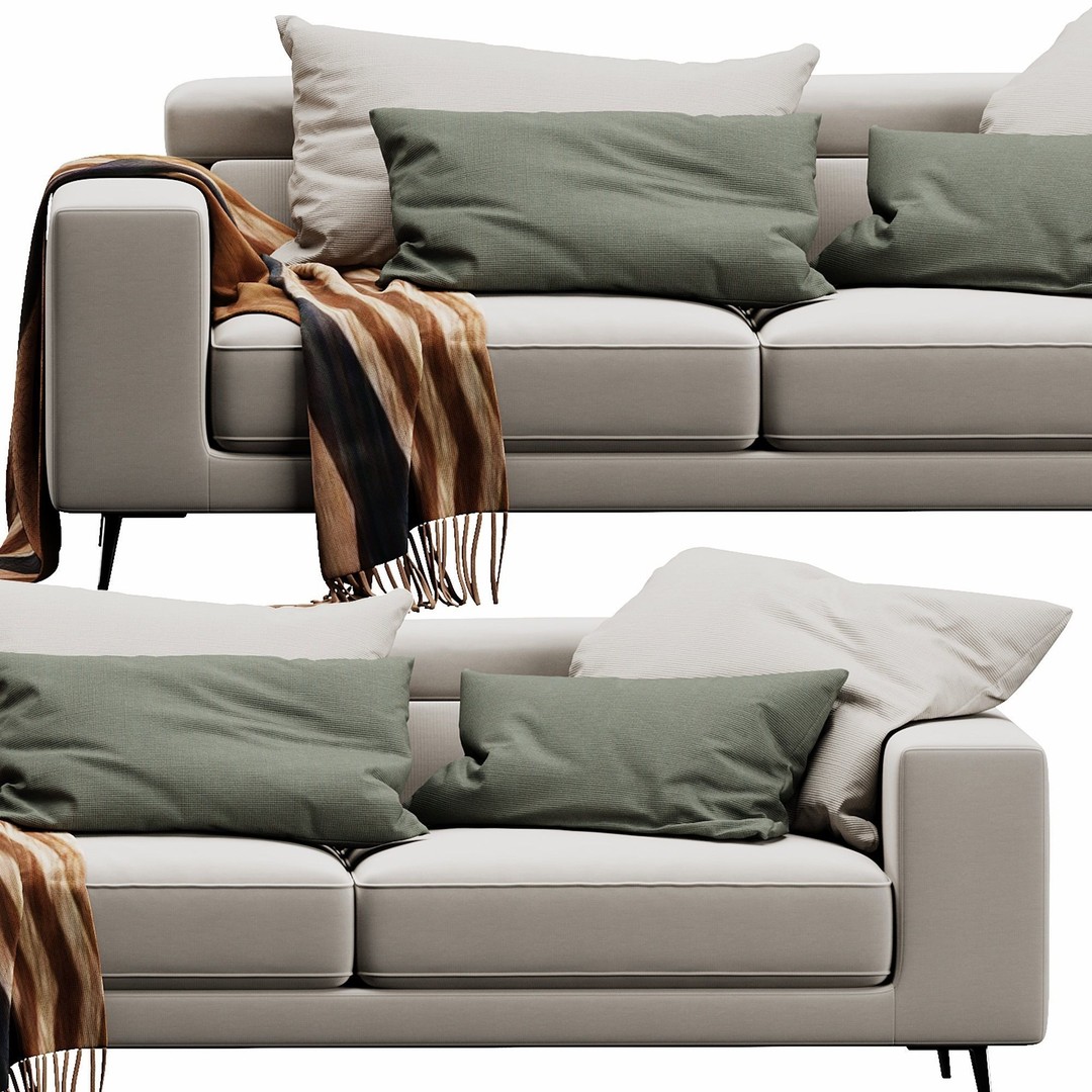 Ditre Italia Anderson 3D Model – Contemporary Sofa, PBR Textures - View 8