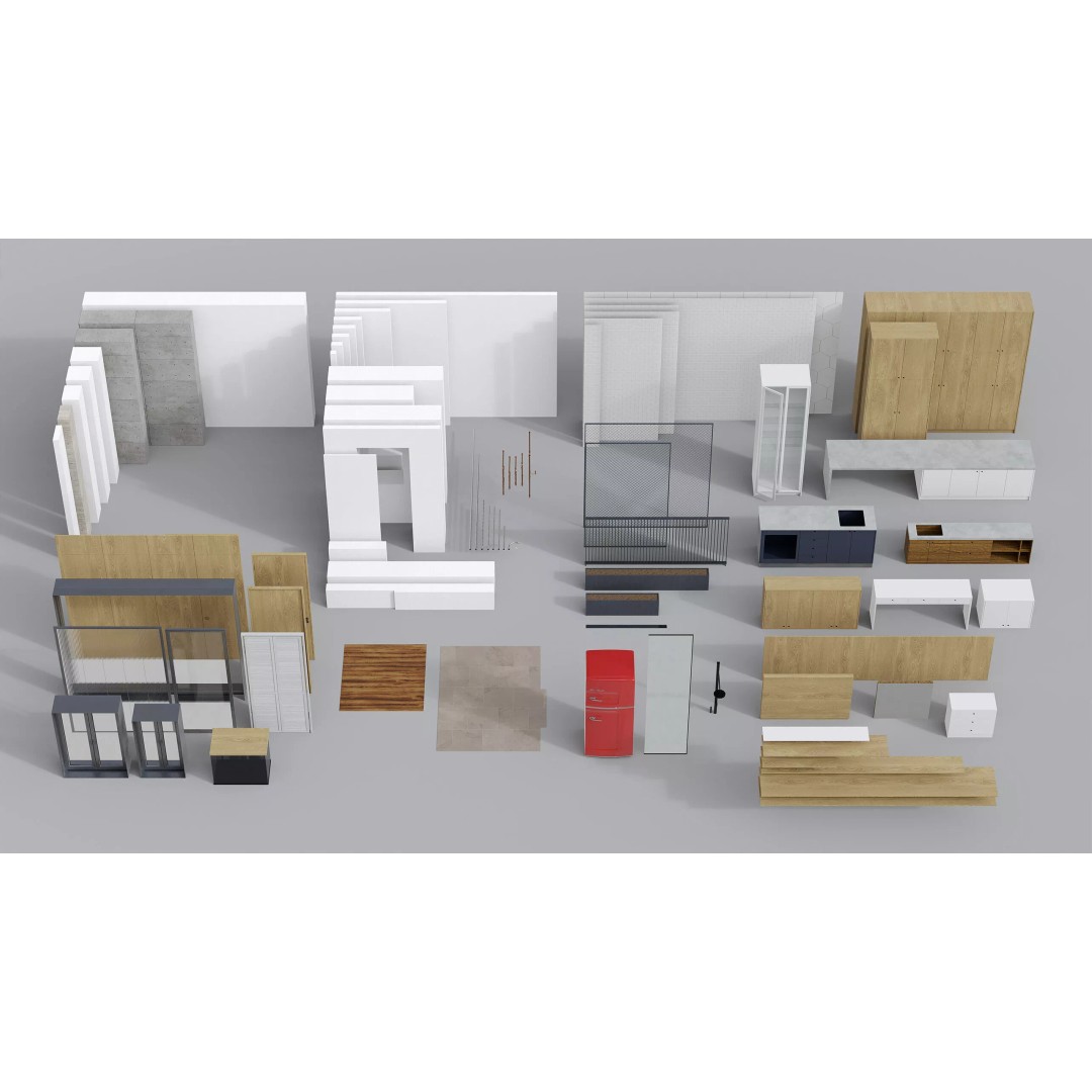 Modern Apartment Interior 3D Model – PBR Scene for Blender, FBX, OBJ - View 15