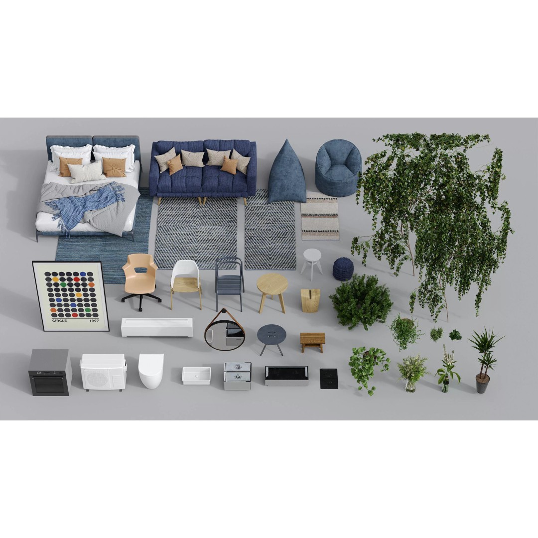 Modern Apartment Interior 3D Model – PBR Scene for Blender, FBX, OBJ - View 16