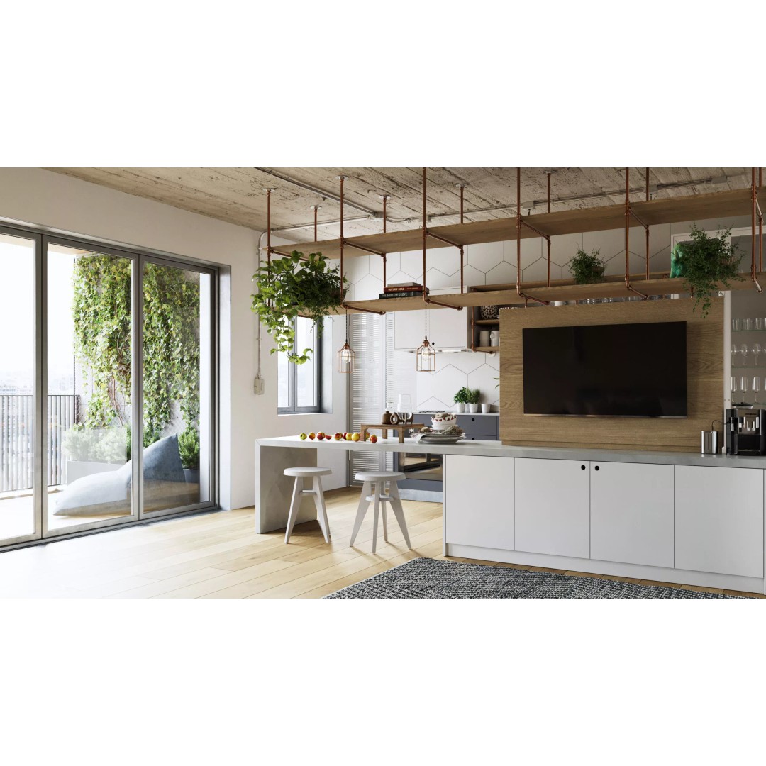 Modern Apartment Interior 3D Model – PBR Scene for Blender, FBX, OBJ - View 4