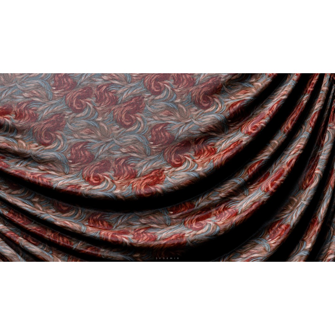 Victorian Fabric 3D Model – Detailed Cloth Textures, PBR, Unreal Engine