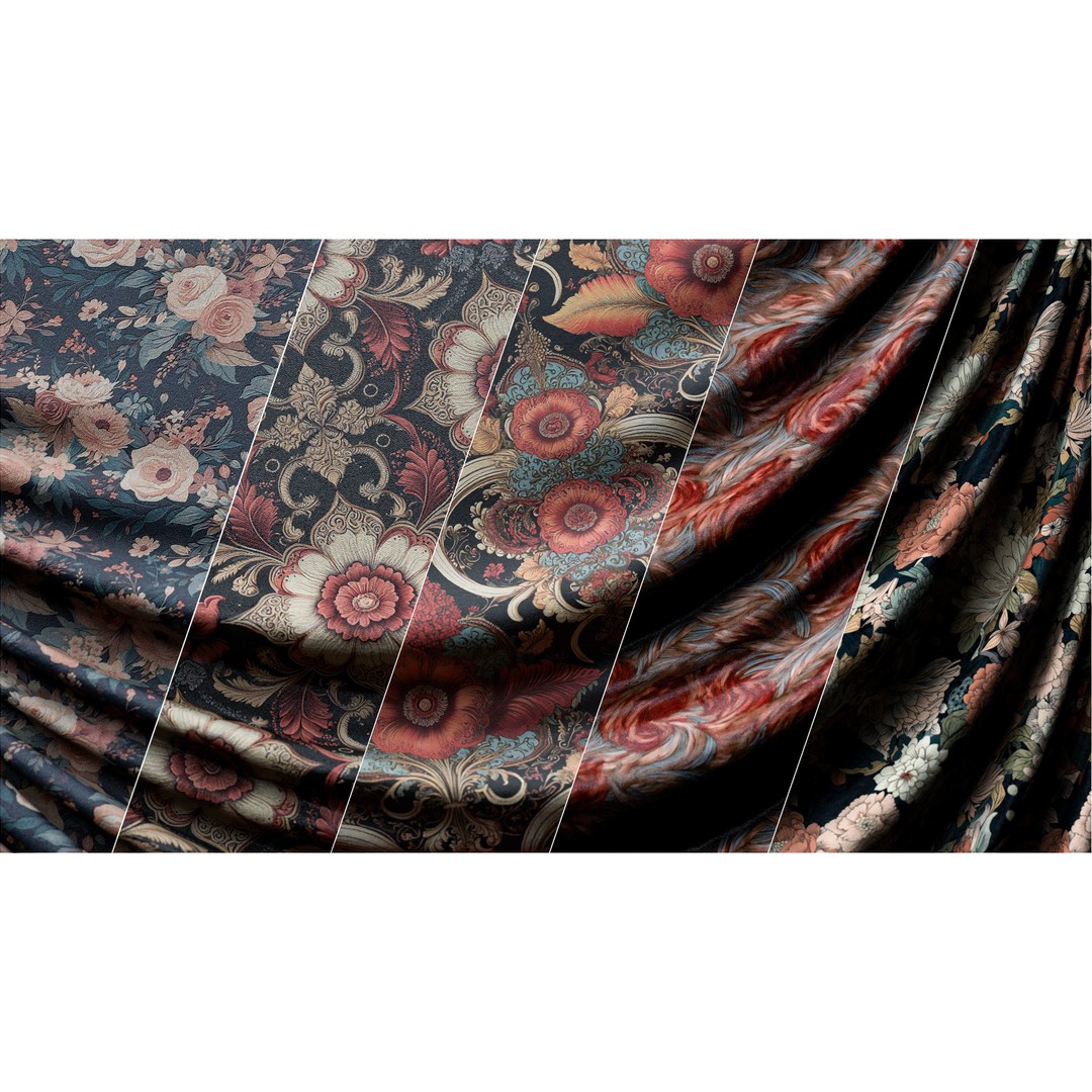 Victorian Fabric 3D Model – Detailed Cloth Textures, PBR, Unreal Engine - View 4