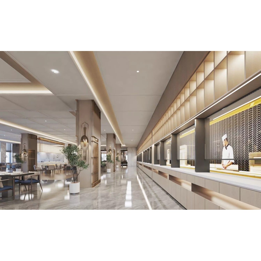 Restaurant Interior Design 3D Model – Modern Cafe Setup, FBX - View 5