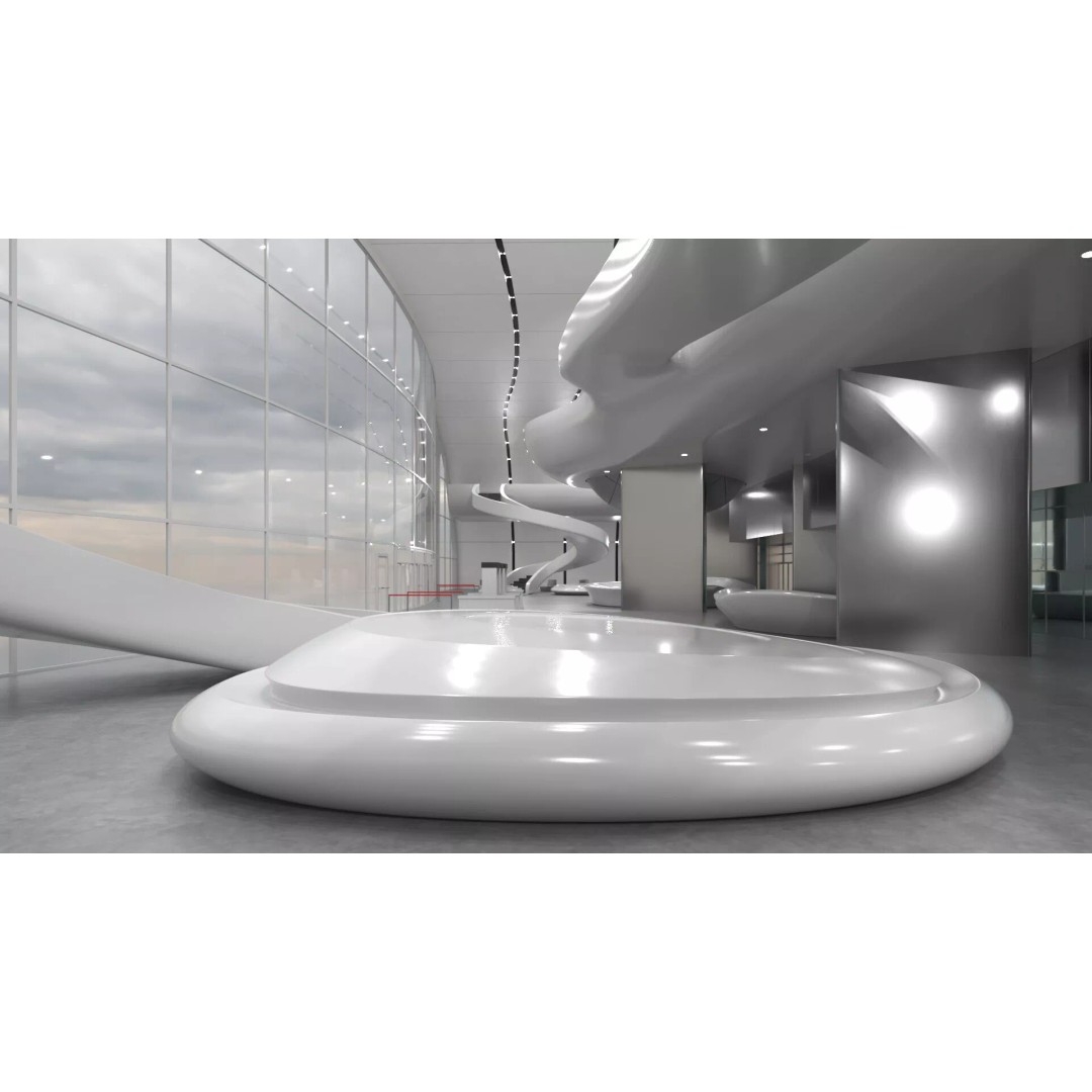 Futuristic Lobby Interior 3D Model – High Quality PBR Asset, FBX - View 18
