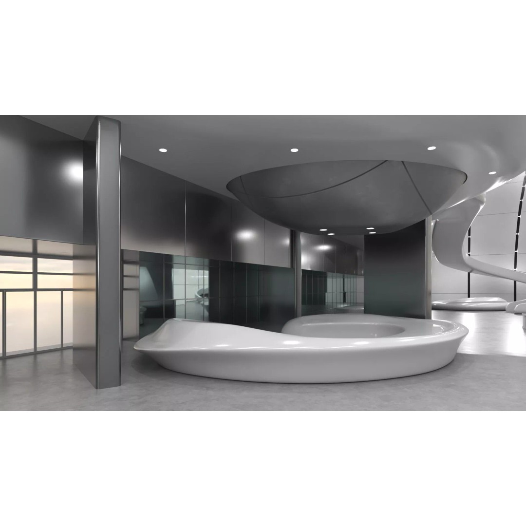 Futuristic Lobby Interior 3D Model – High Quality PBR Asset, FBX - View 20