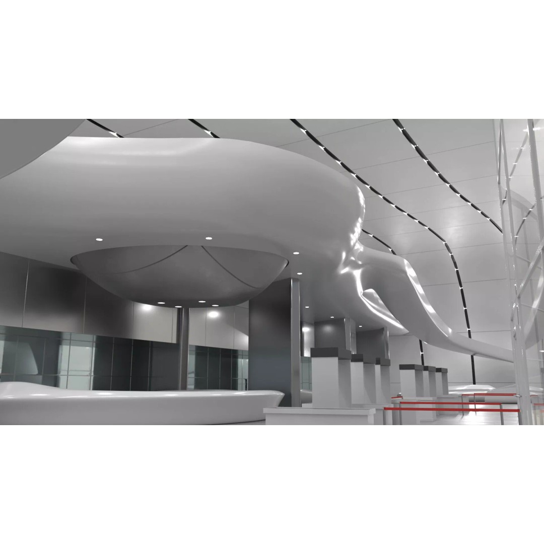 Futuristic Lobby Interior 3D Model – High Quality PBR Asset, FBX - View 21