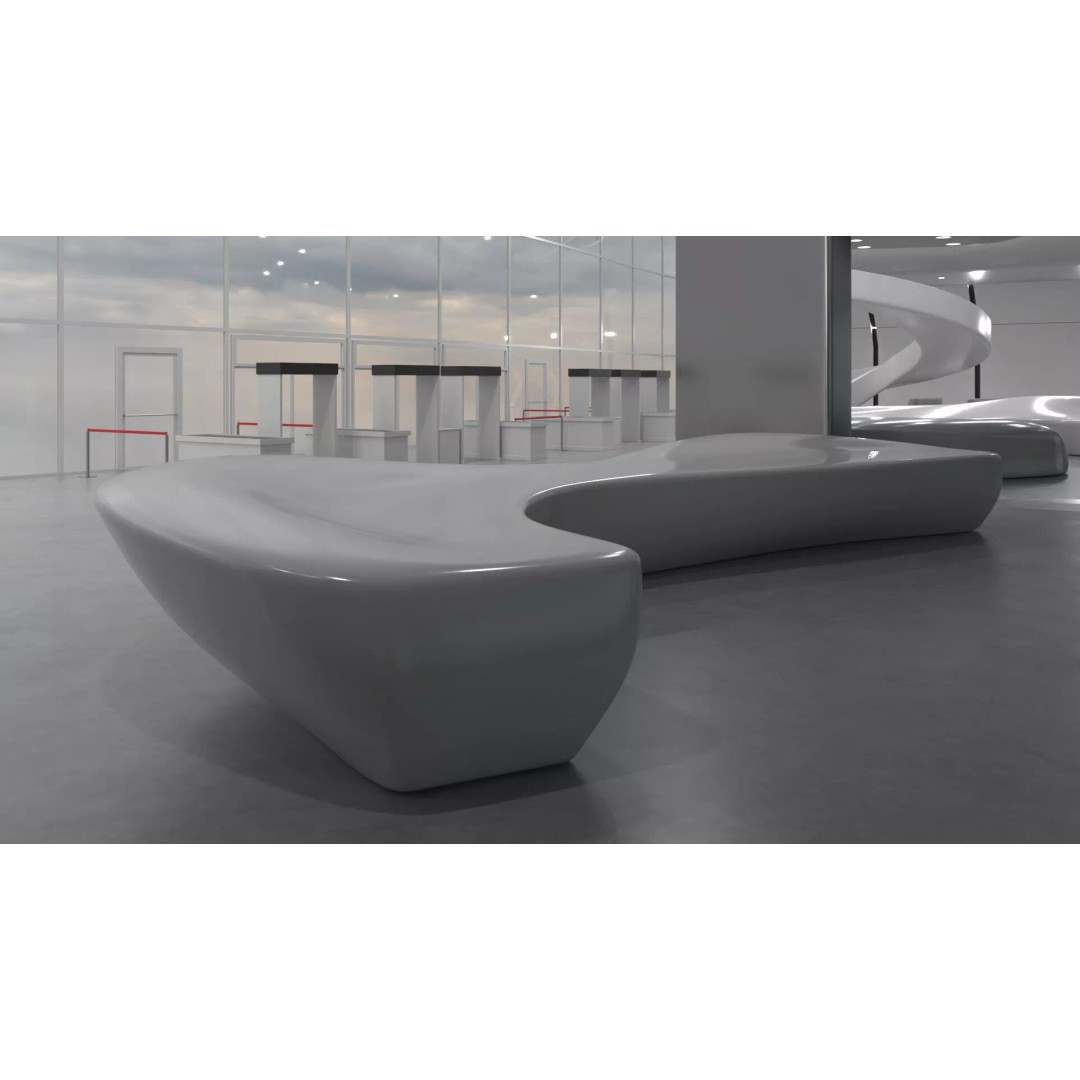Futuristic Lobby Interior 3D Model – High Quality PBR Asset, FBX - View 24