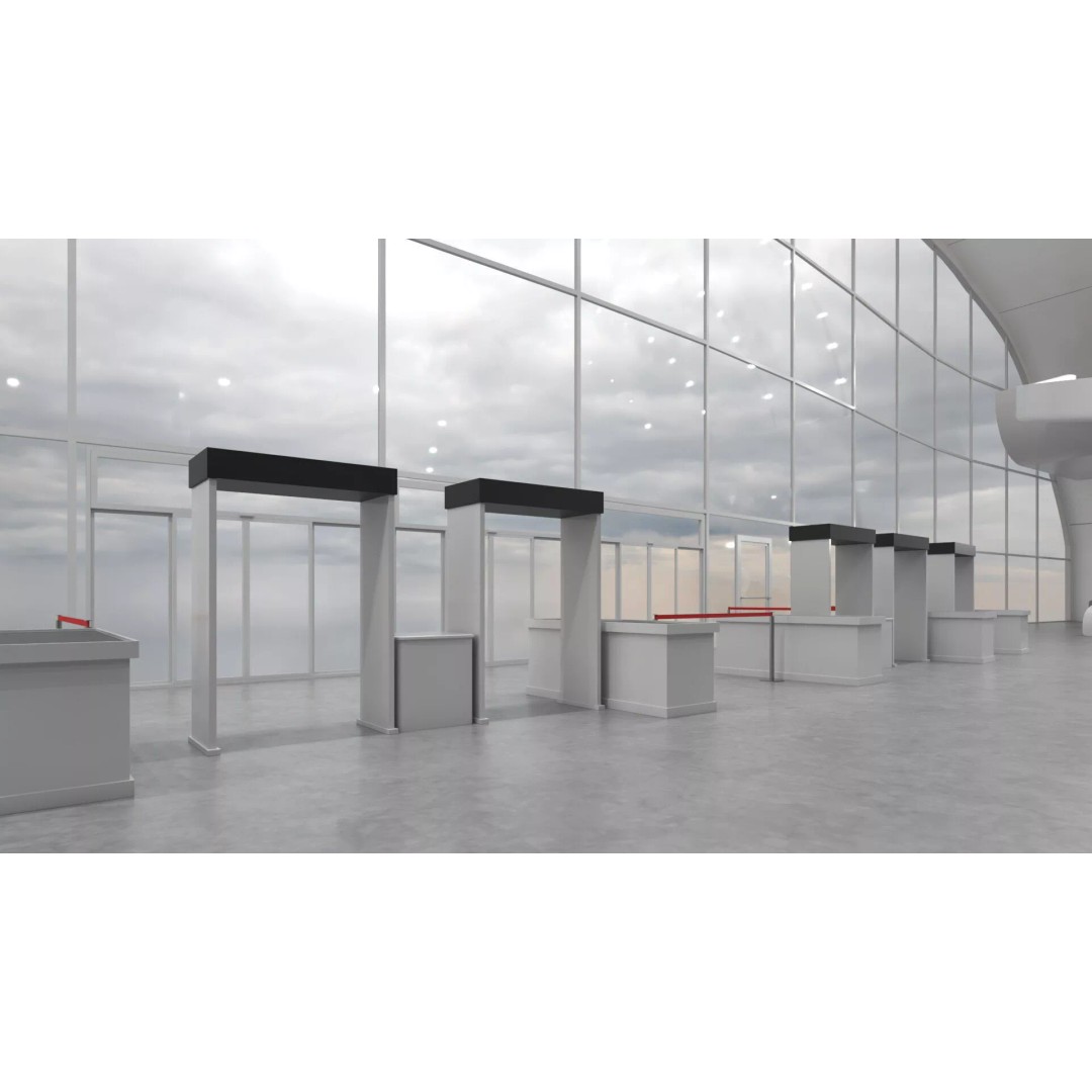 Futuristic Lobby Interior 3D Model – High Quality PBR Asset, FBX - View 4