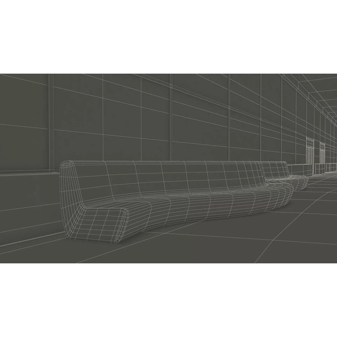 Futuristic Lobby Interior 3D Model – High Quality PBR Asset, FBX - View 45