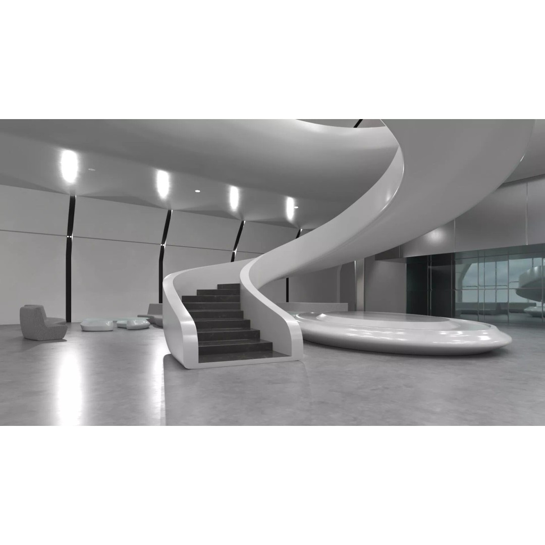 Futuristic Lobby Interior 3D Model – High Quality PBR Asset, FBX - View 6