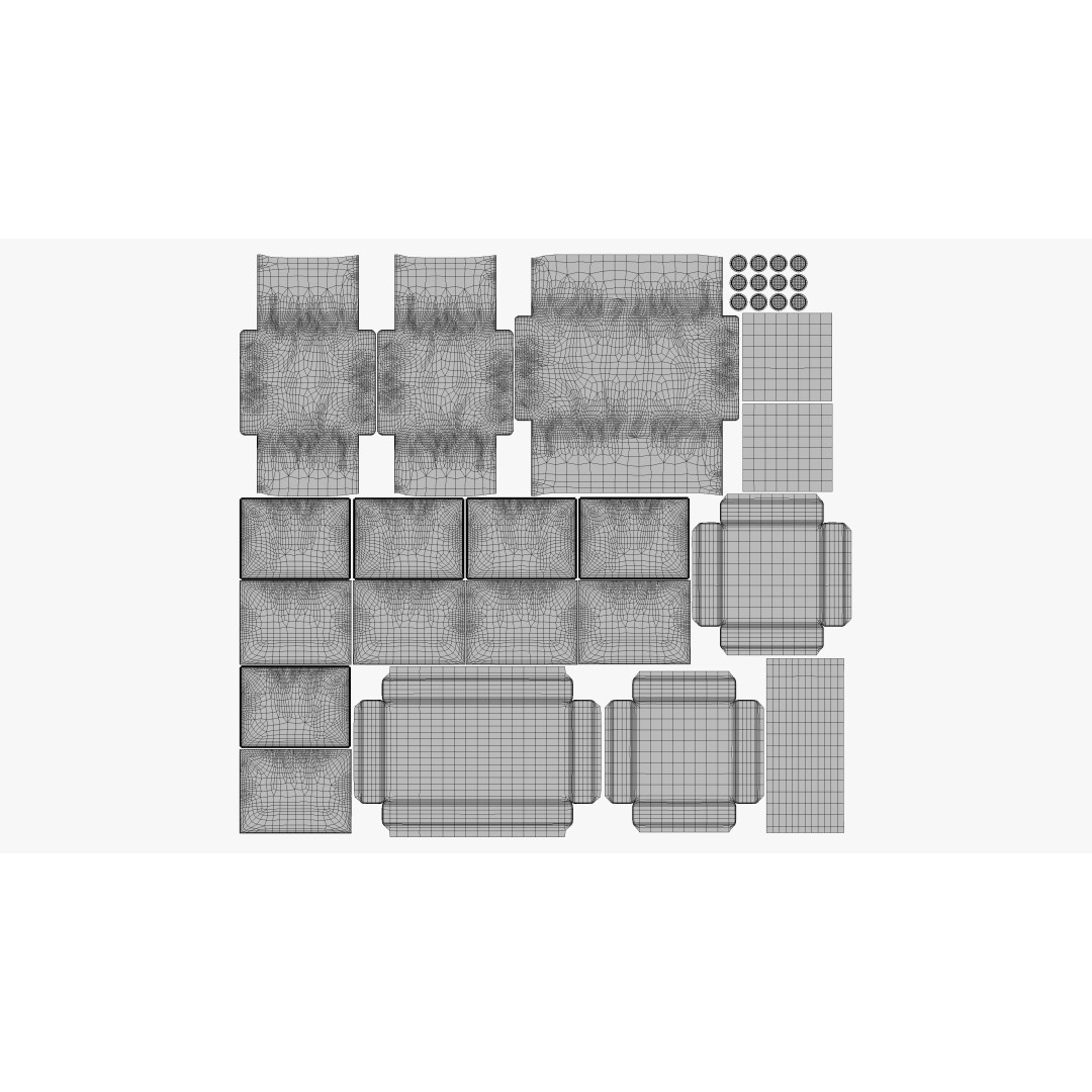 Camerich Era 3D Model – High-Quality Sofa Asset, PBR Textures, FBX - View 12