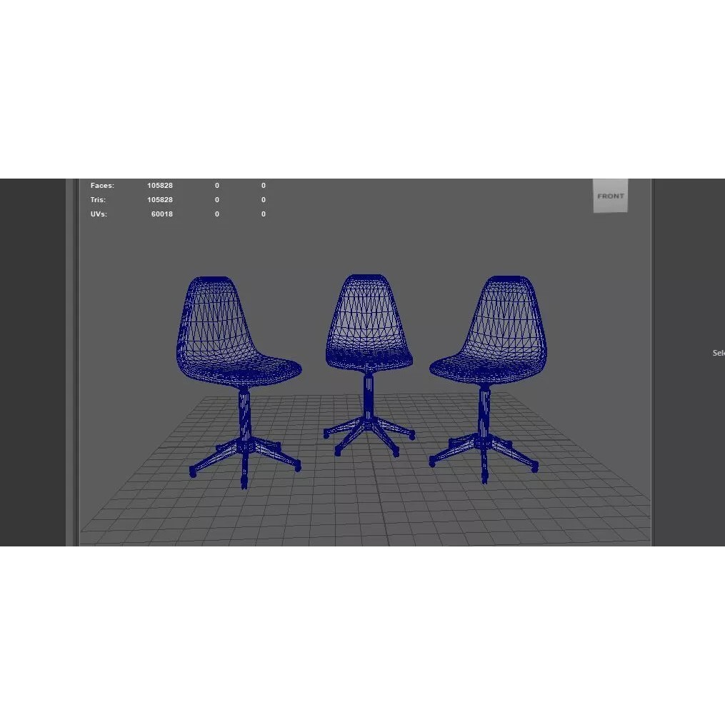 Tulip Chair 3D Model – Stylish Furniture Asset, PBR Textures, FBX, OBJ