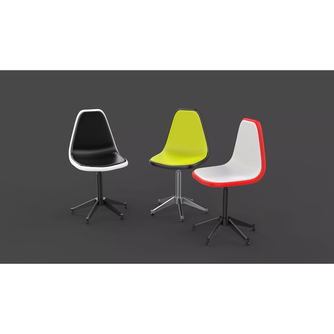 Tulip Chair 3D Model – Stylish Furniture Asset, PBR Textures, FBX, OBJ - View 10