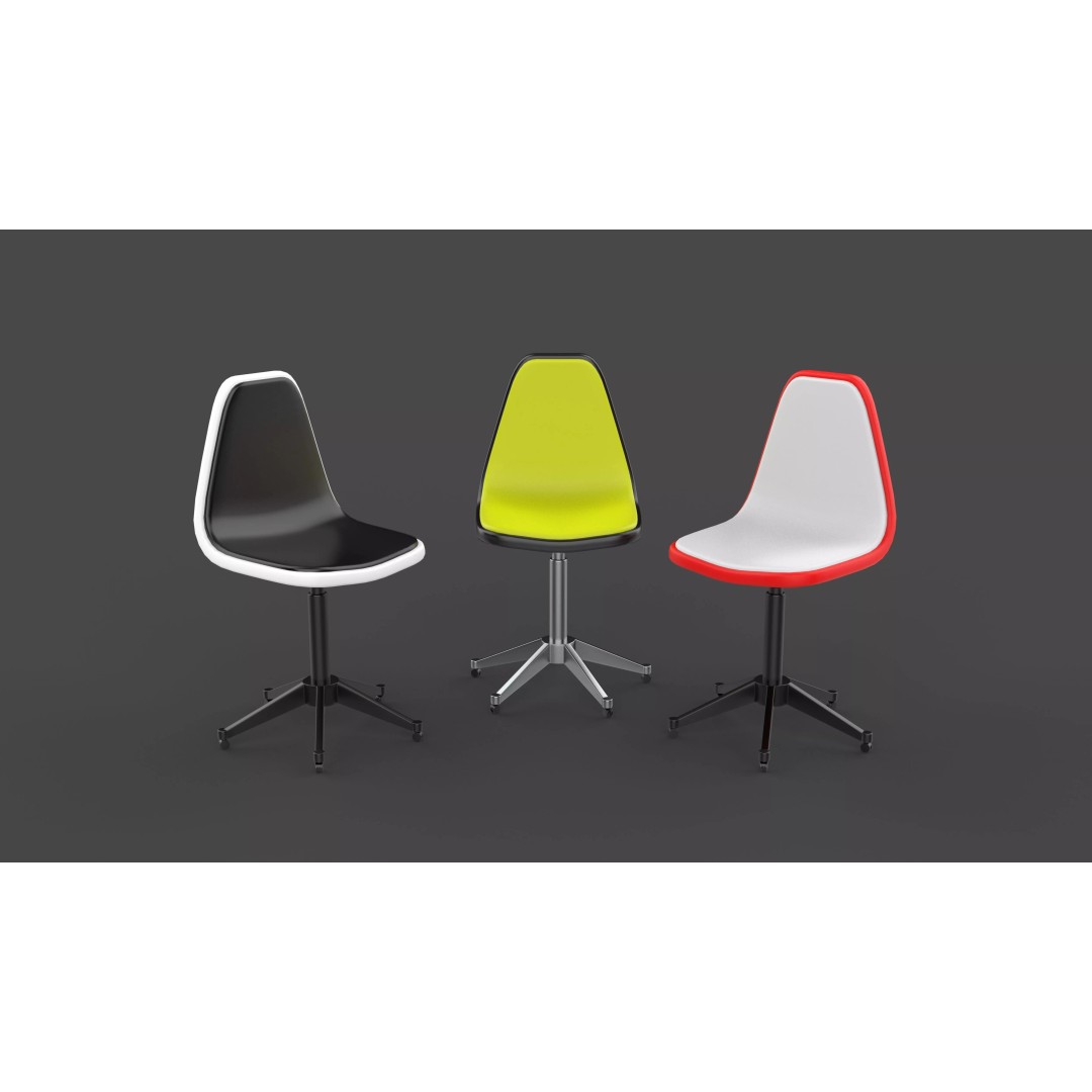 Tulip Chair 3D Model – Stylish Furniture Asset, PBR Textures, FBX, OBJ - View 11