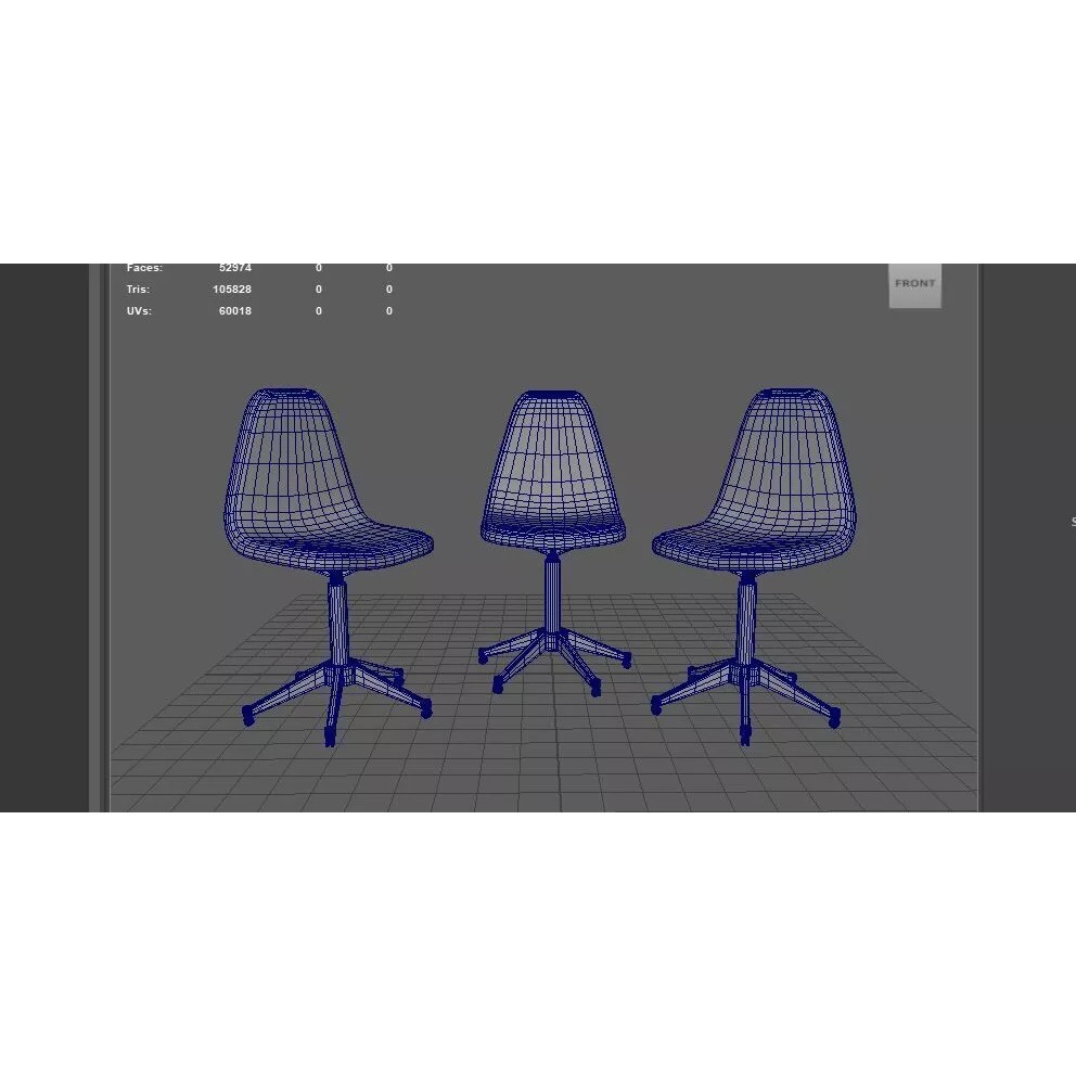 Tulip Chair 3D Model – Stylish Furniture Asset, PBR Textures, FBX, OBJ - View 16