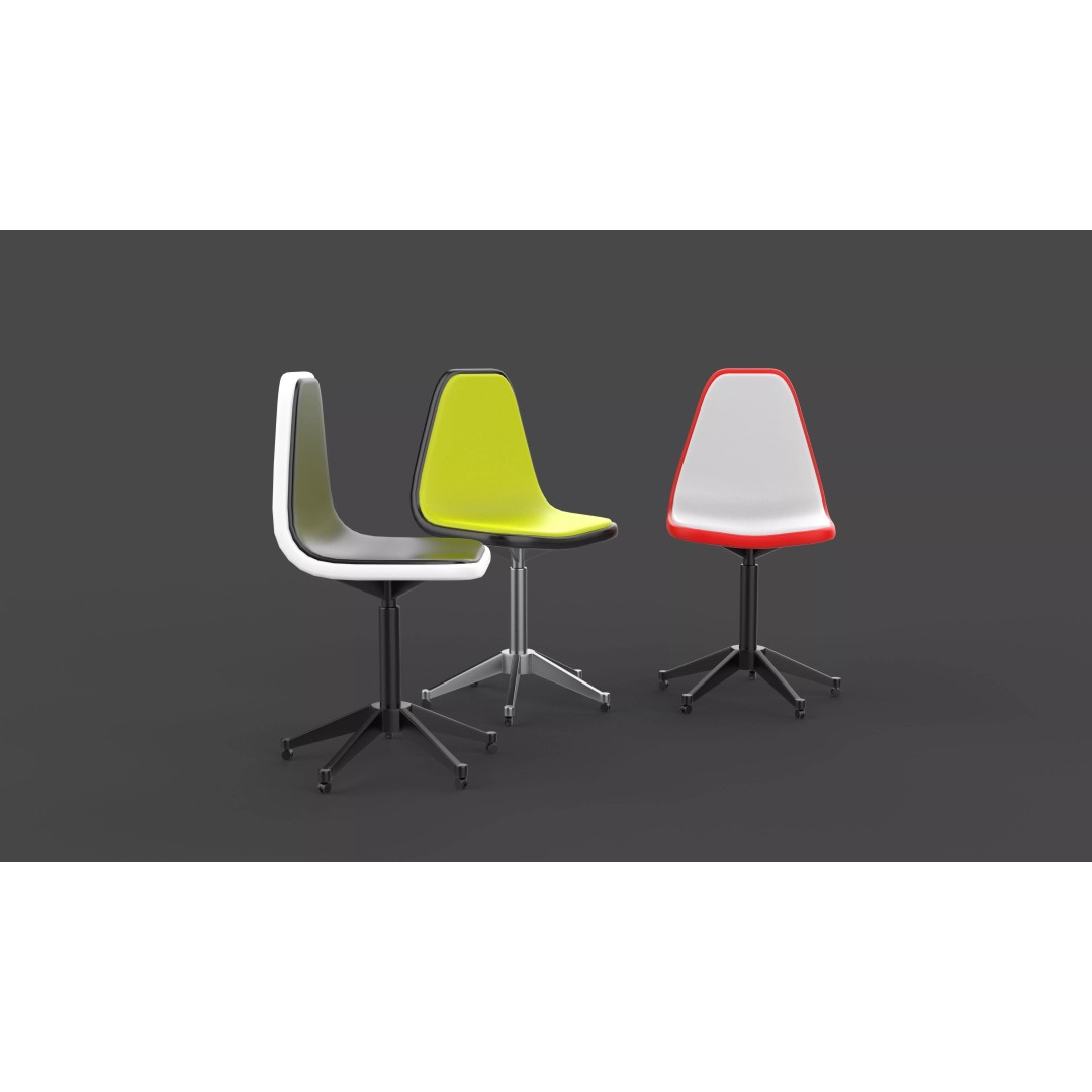 Tulip Chair 3D Model – Stylish Furniture Asset, PBR Textures, FBX, OBJ - View 3