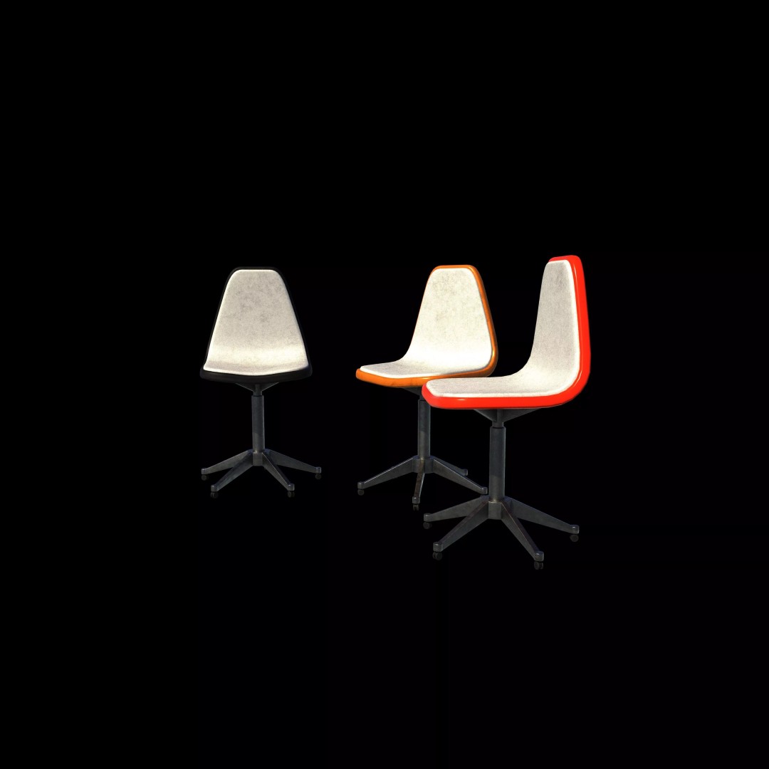 Tulip Chair 3D Model – Stylish Furniture Asset, PBR Textures, FBX, OBJ - View 8