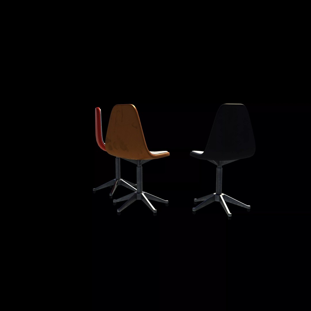 Tulip Chair 3D Model – Stylish Furniture Asset, PBR Textures, FBX, OBJ - View 9