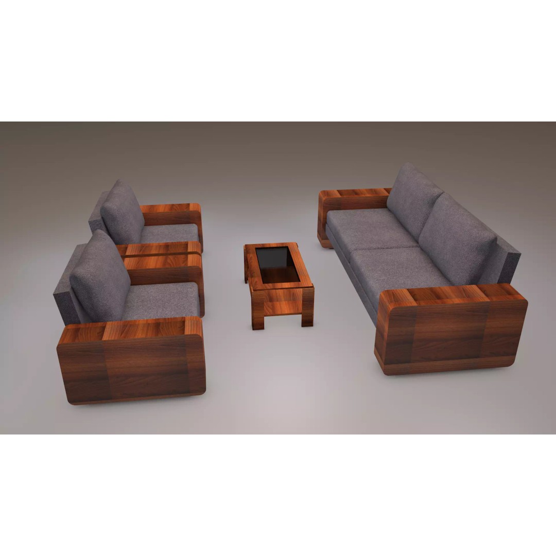 Furniture Set 3D Model – Modern Design, PBR Textures, FBX, OBJ - View 5