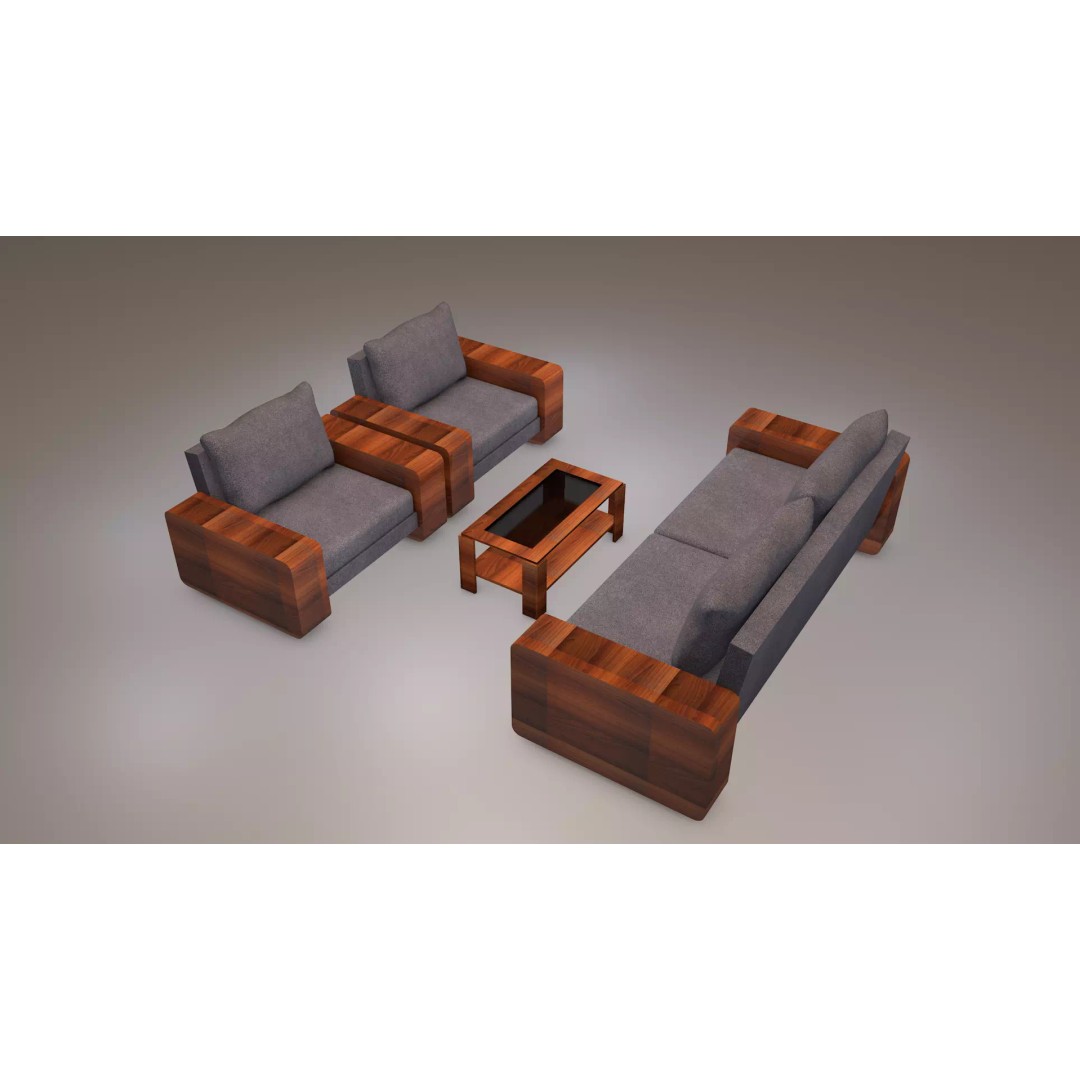 Furniture Set 3D Model – Modern Design, PBR Textures, FBX, OBJ - View 7