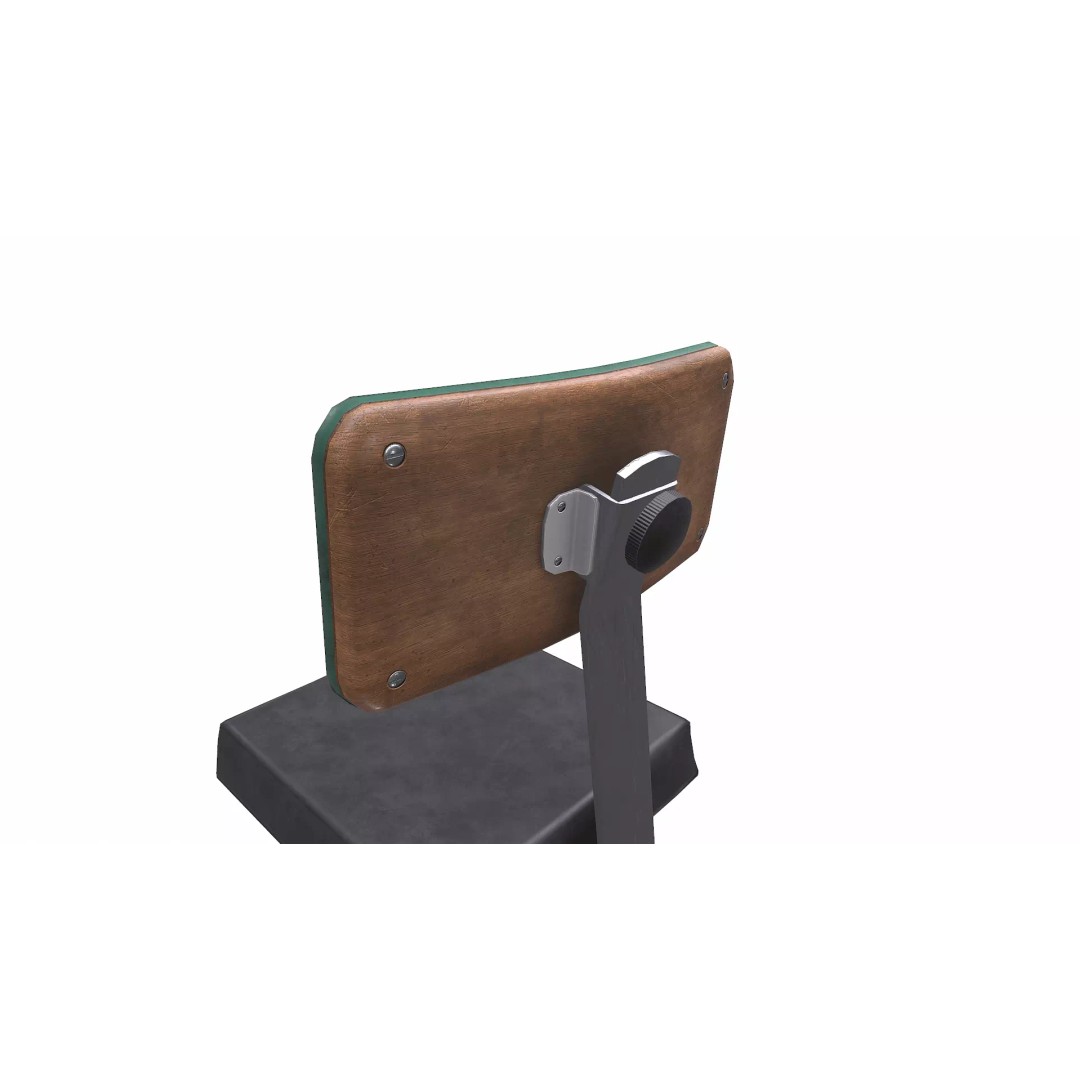 Old Lab Chair 3D Model – Low Poly PBR Game Asset, FBX, OBJ - View 15