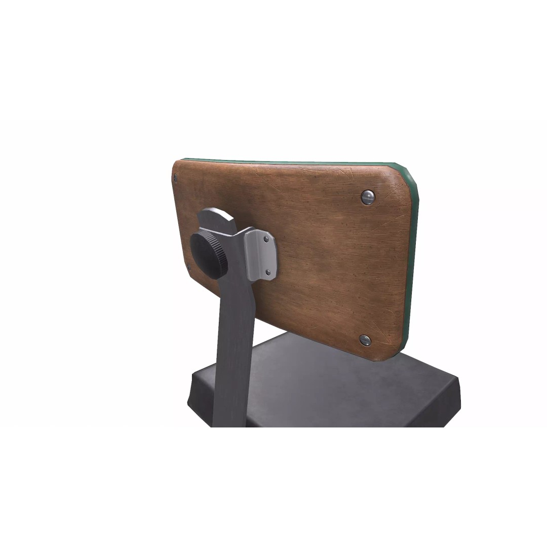 Old Lab Chair 3D Model – Low Poly PBR Game Asset, FBX, OBJ - View 16