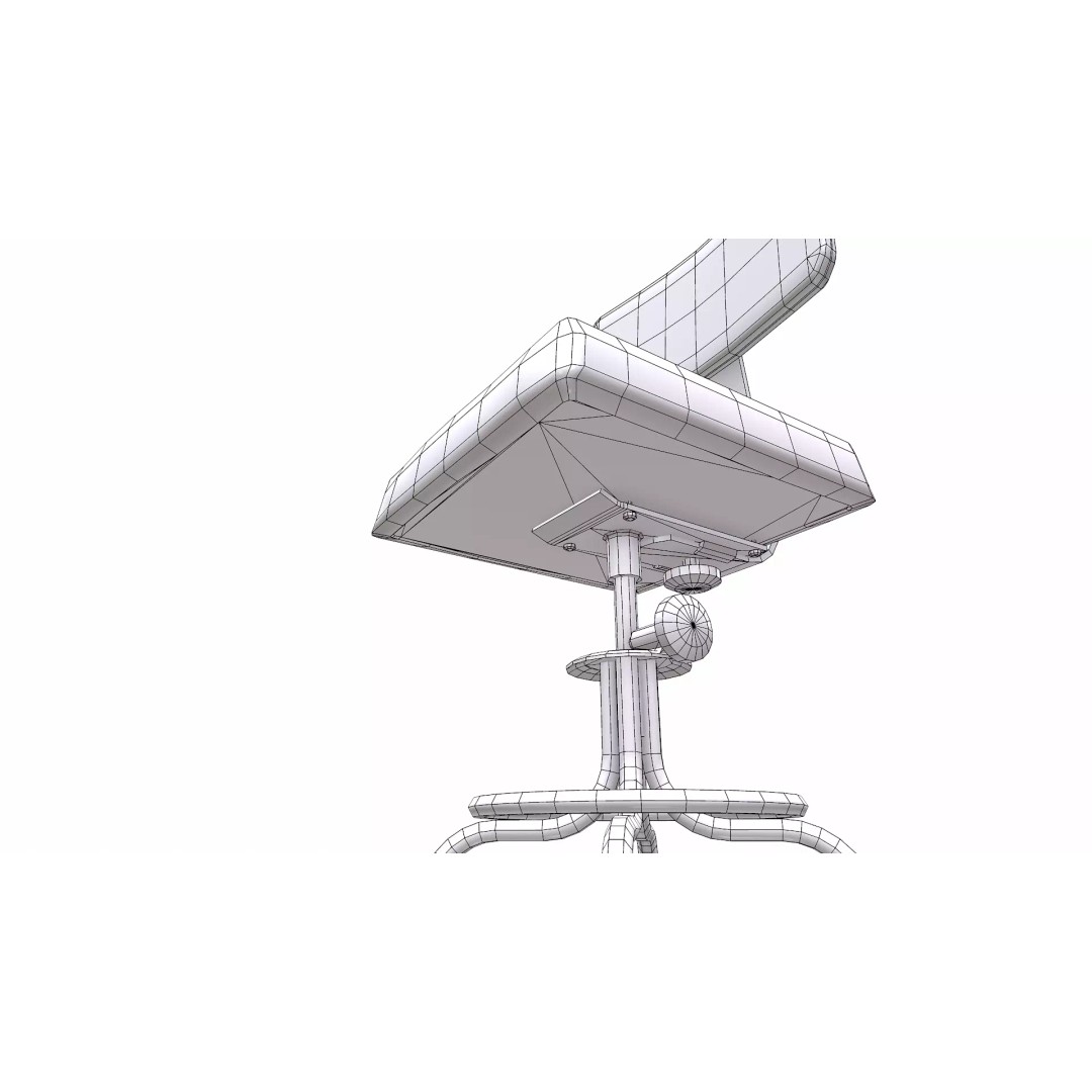 Old Lab Chair 3D Model – Low Poly PBR Game Asset, FBX, OBJ - View 21