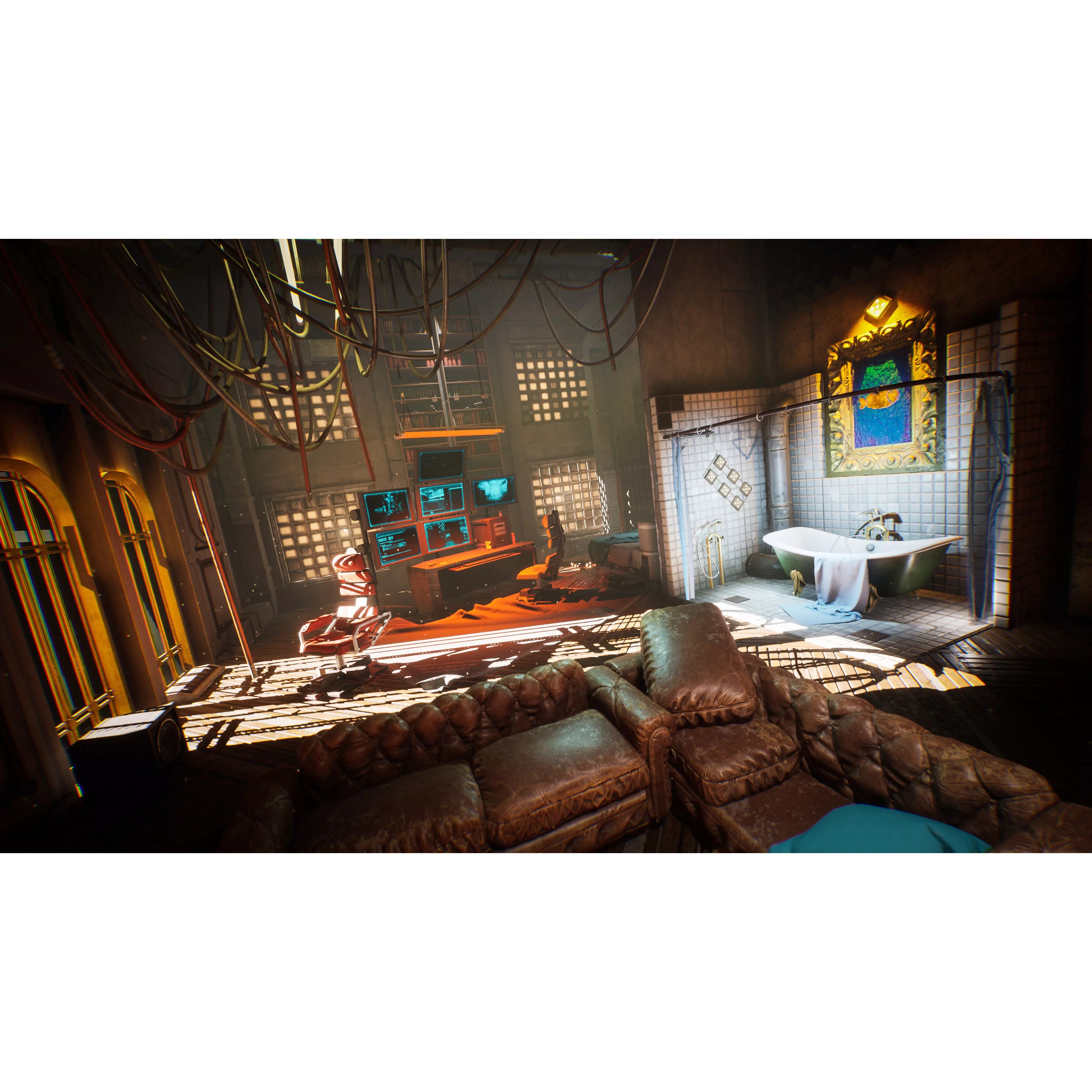 Cyberpunk Interior Environment Kitbash - Low-Poly Game-Ready 3D Model - View 2