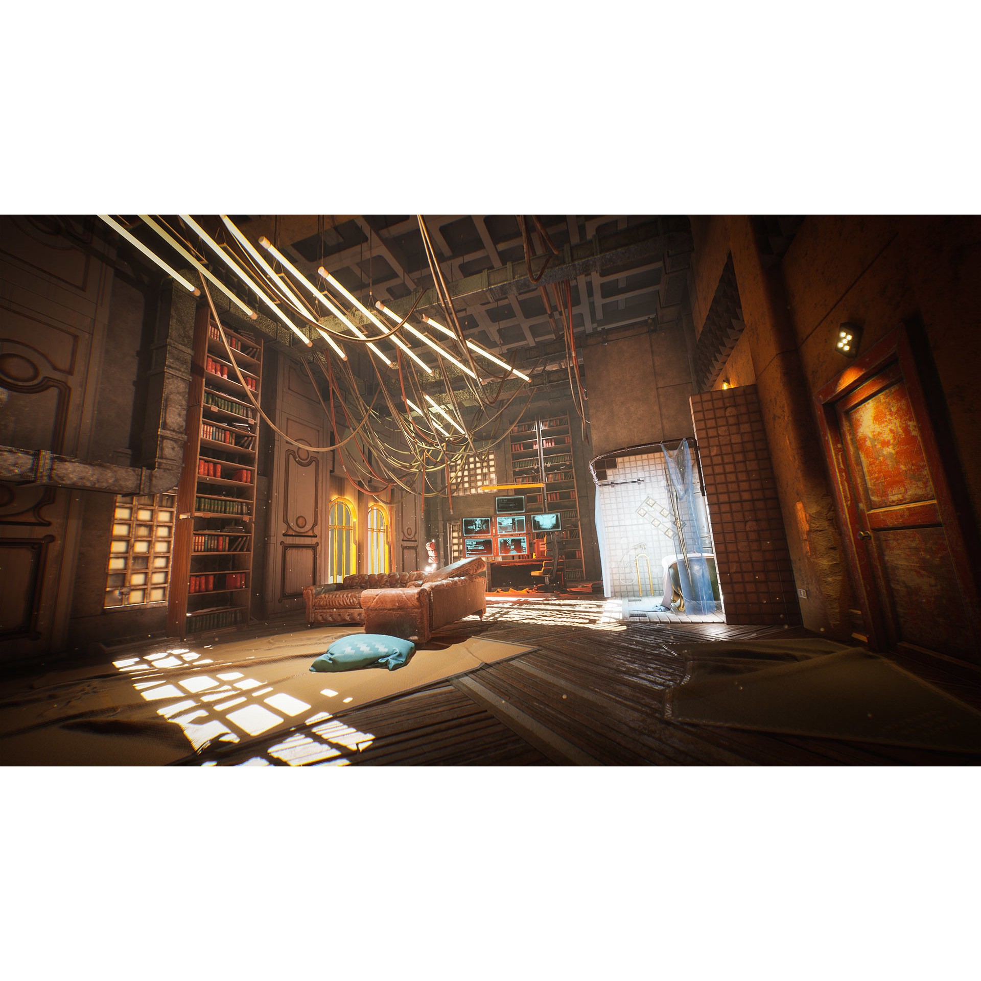 Cyberpunk Interior Environment Kitbash - Low-Poly Game-Ready 3D Model - View 3