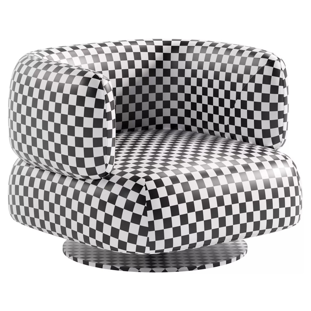 Zeppelin Modern Armchair 3D Model – High Poly Furniture Asset, OBJ