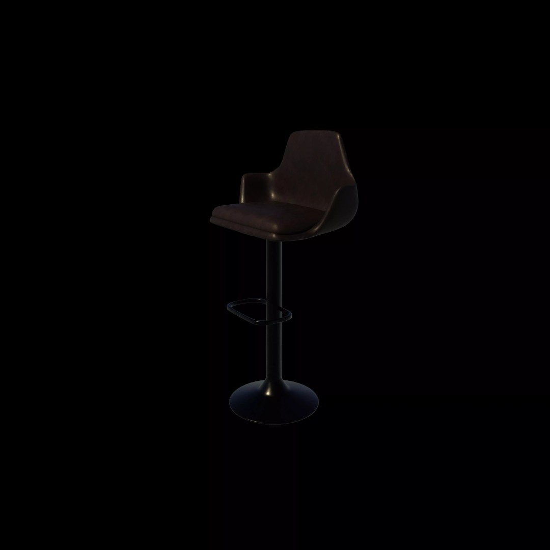Petra Barstool 02 3D Model – High Poly Game Asset, FBX, OBJ, Blender - View 13