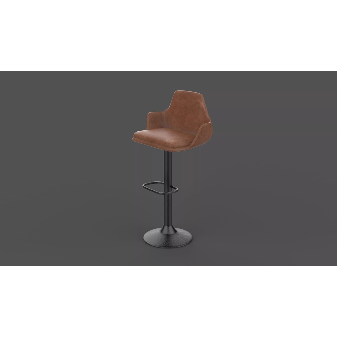 Petra Barstool 02 3D Model – High Poly Game Asset, FBX, OBJ, Blender - View 14