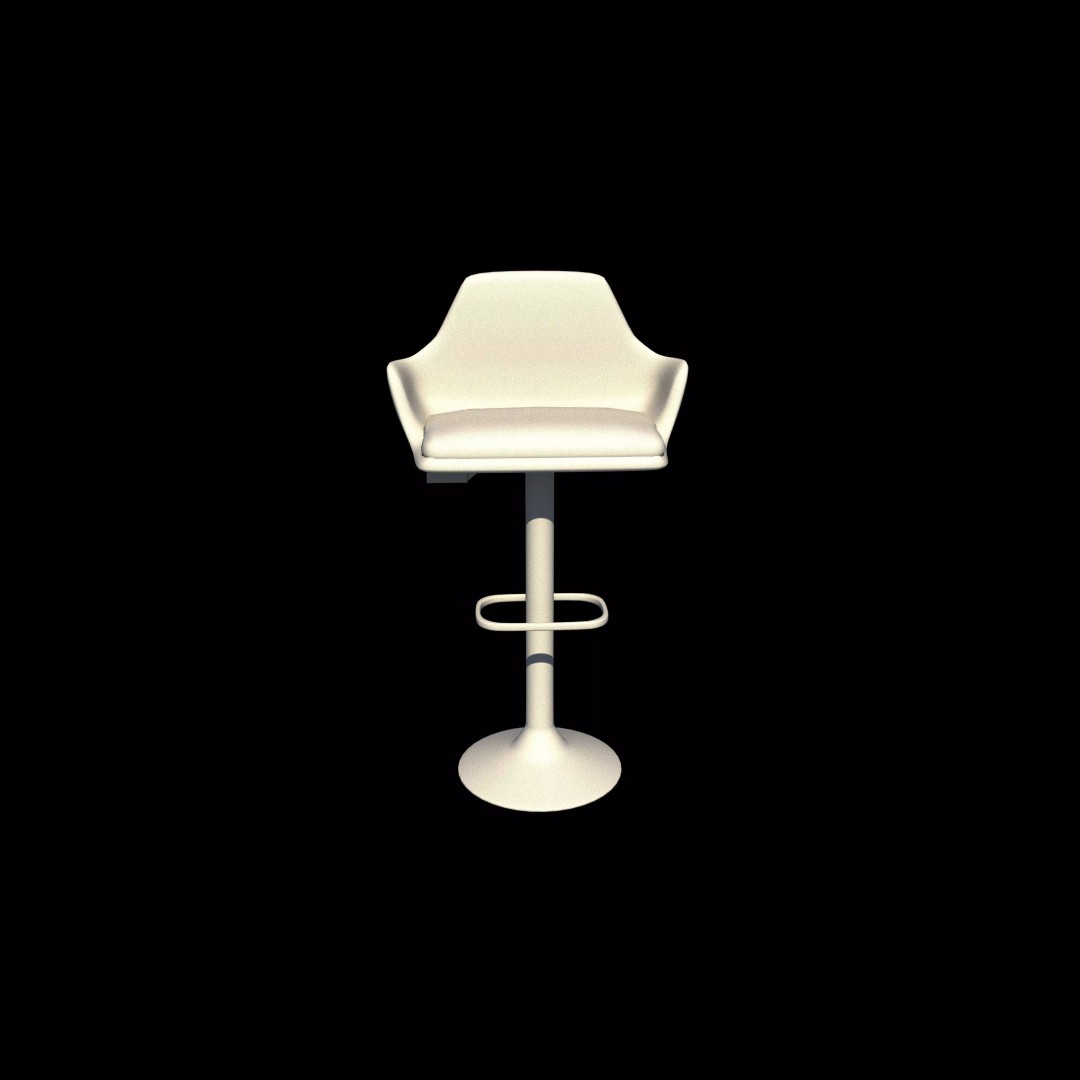 Petra Barstool 02 3D Model – High Poly Game Asset, FBX, OBJ, Blender - View 15