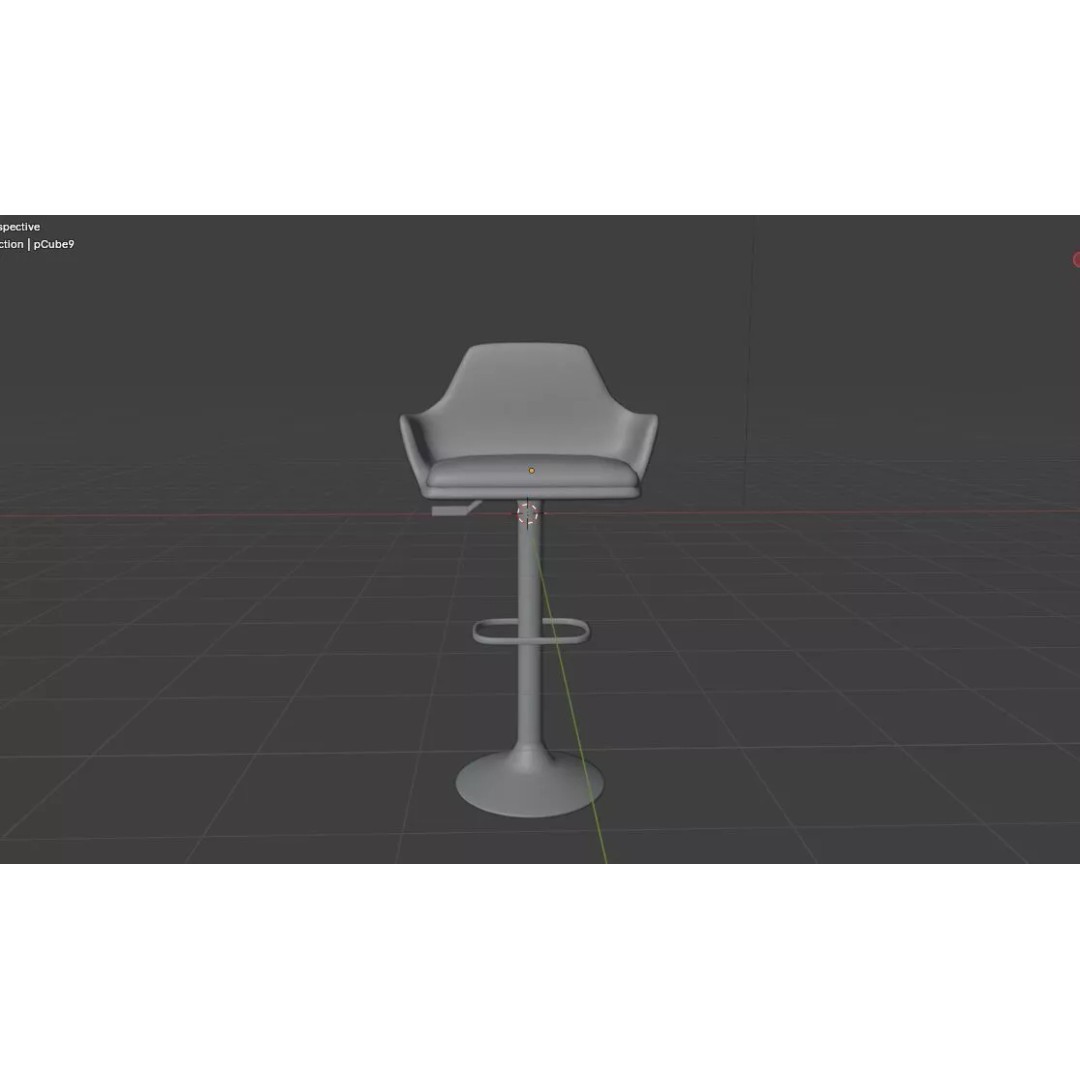 Petra Barstool 02 3D Model – High Poly Game Asset, FBX, OBJ, Blender - View 16