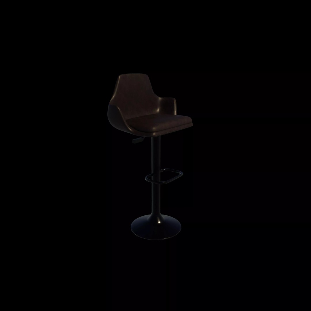 Petra Barstool 02 3D Model – High Poly Game Asset, FBX, OBJ, Blender - View 6