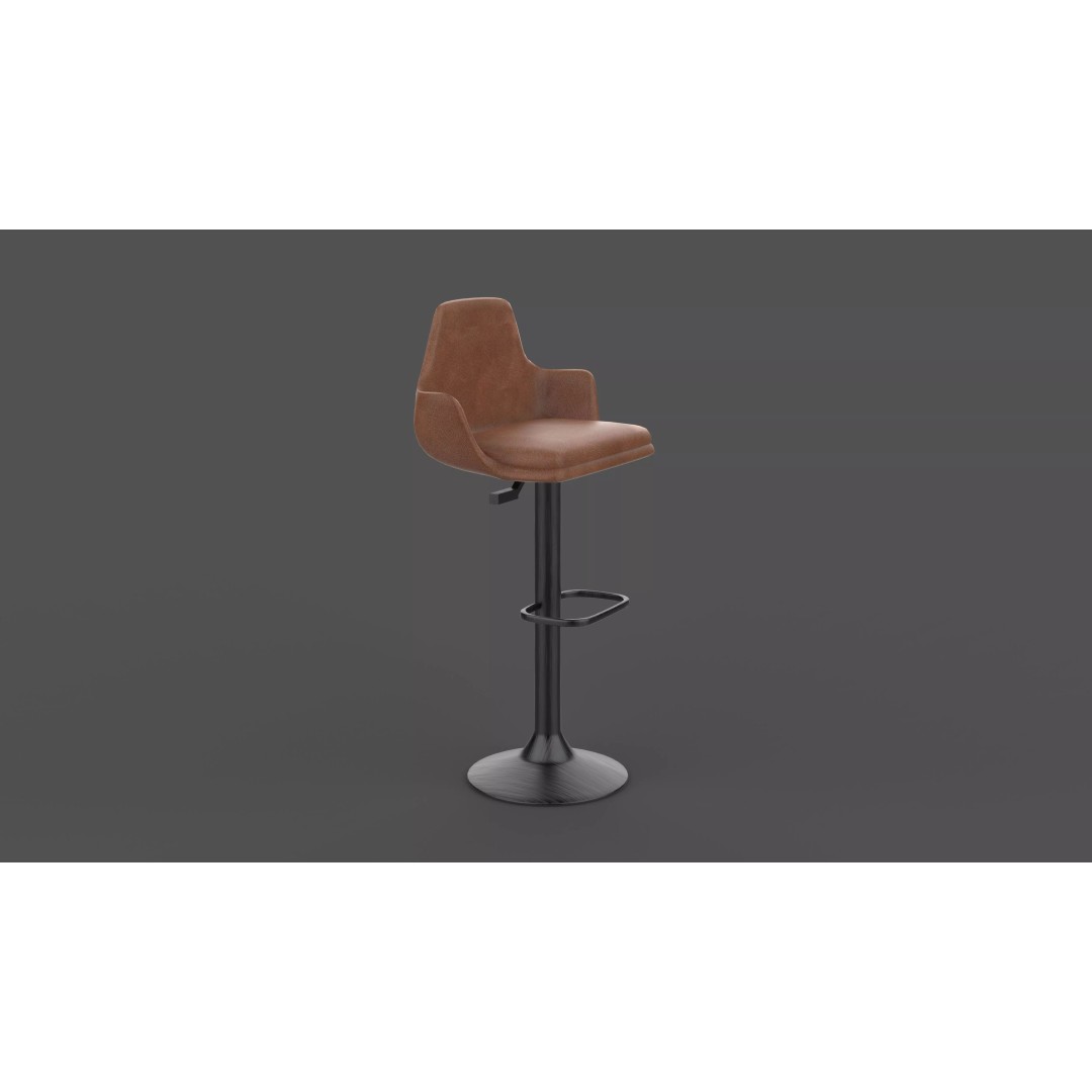 Petra Barstool 02 3D Model – High Poly Game Asset, FBX, OBJ, Blender - View 7