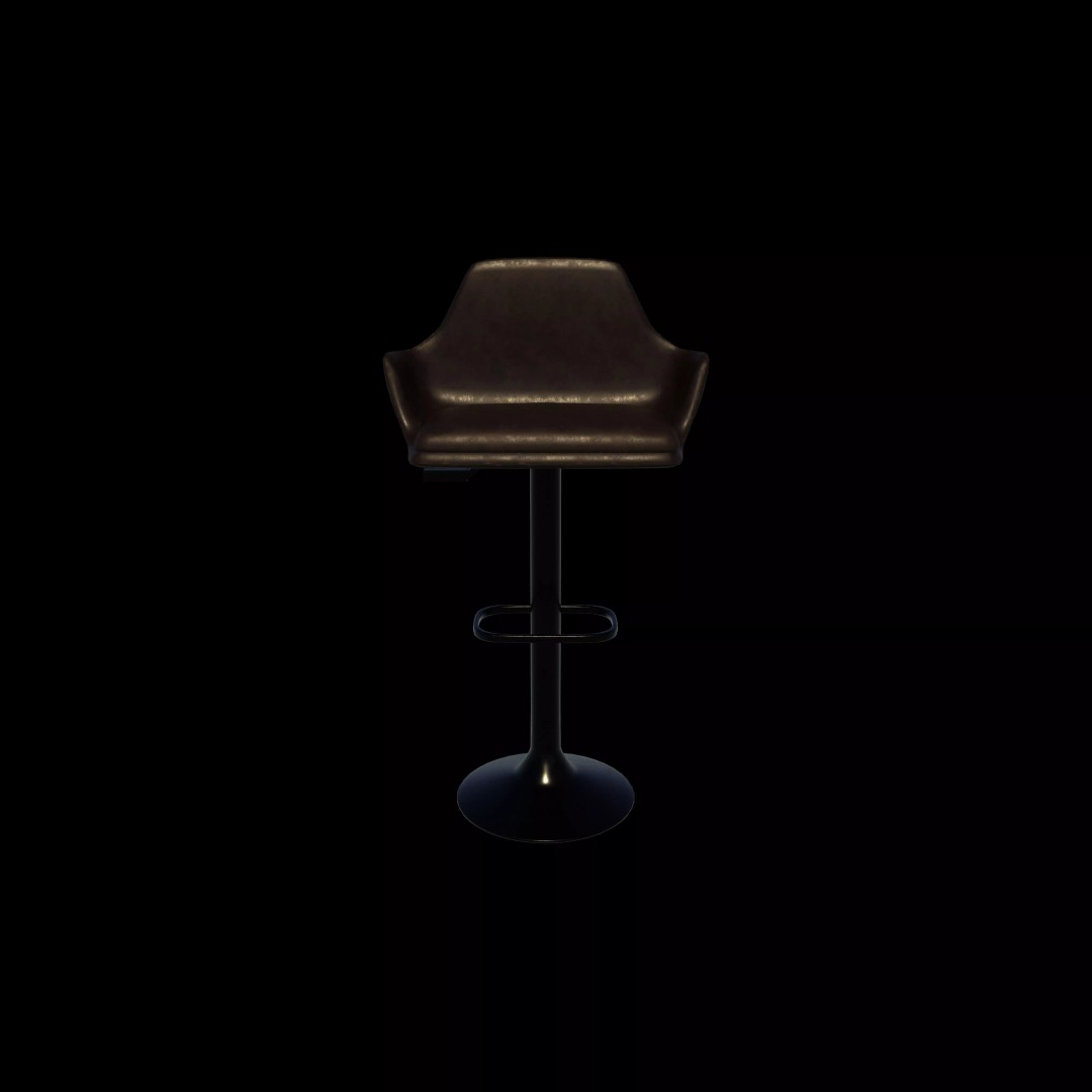 Petra Barstool 02 3D Model – High Poly Game Asset, FBX, OBJ, Blender - View 9
