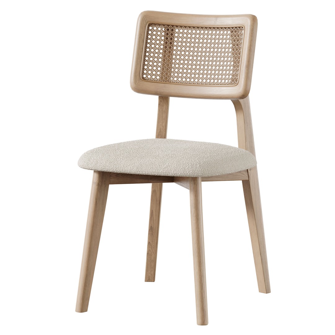 Rattan Dining Chair 3D Model – High Poly Furniture, FBX & OBJ - View 10