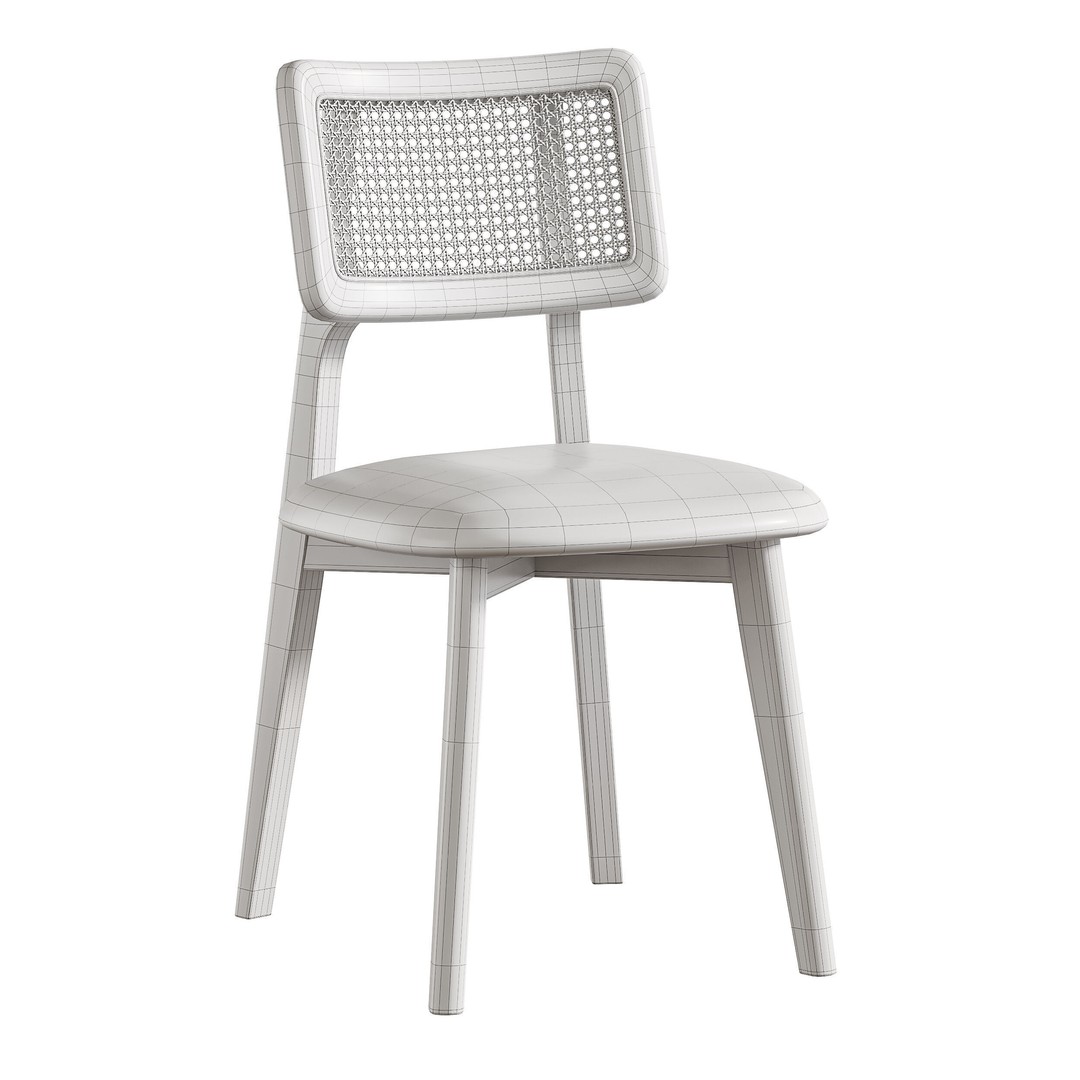 Rattan Dining Chair 3D Model – High Poly Furniture, FBX & OBJ - View 13