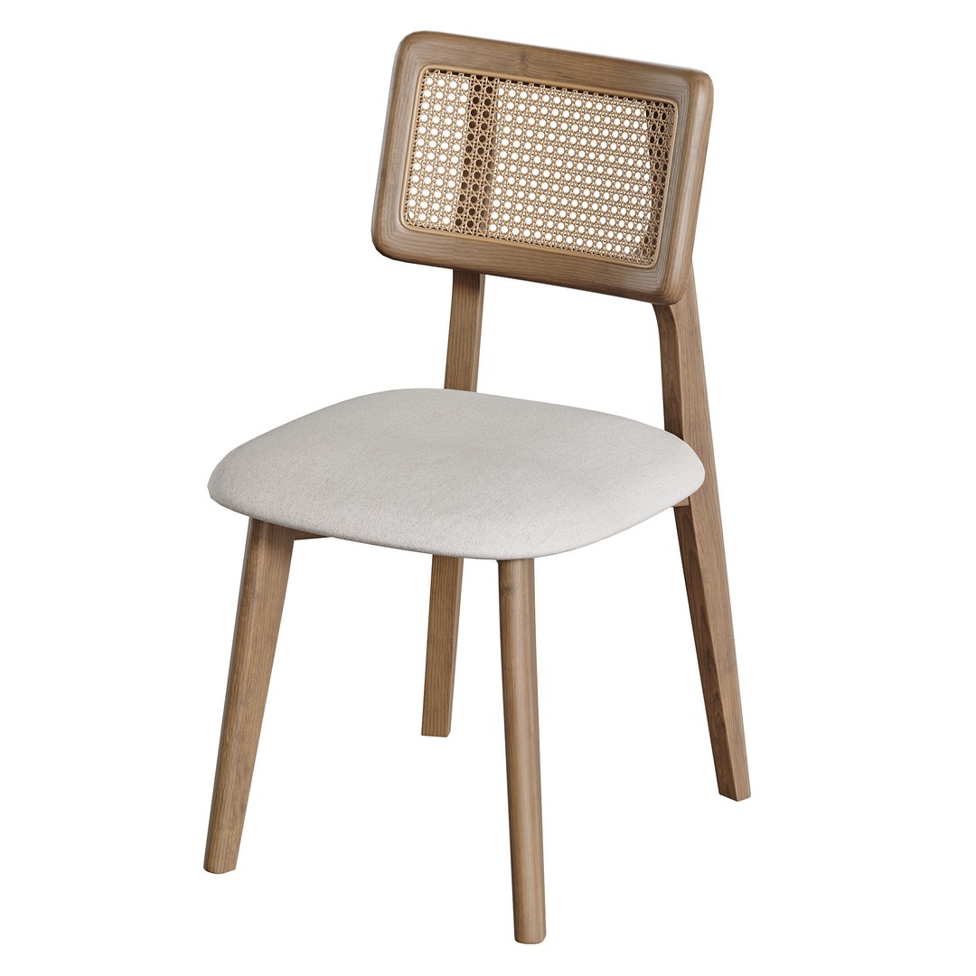 Rattan Dining Chair 3D Model – High Poly Furniture, FBX & OBJ - View 15