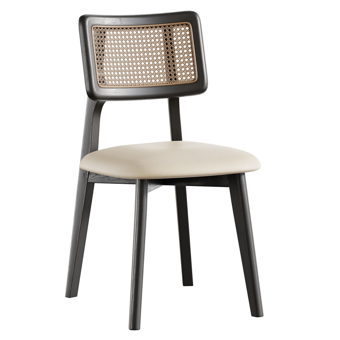 Rattan Dining Chair 3D Model – High Poly Furniture, FBX & OBJ - View 5