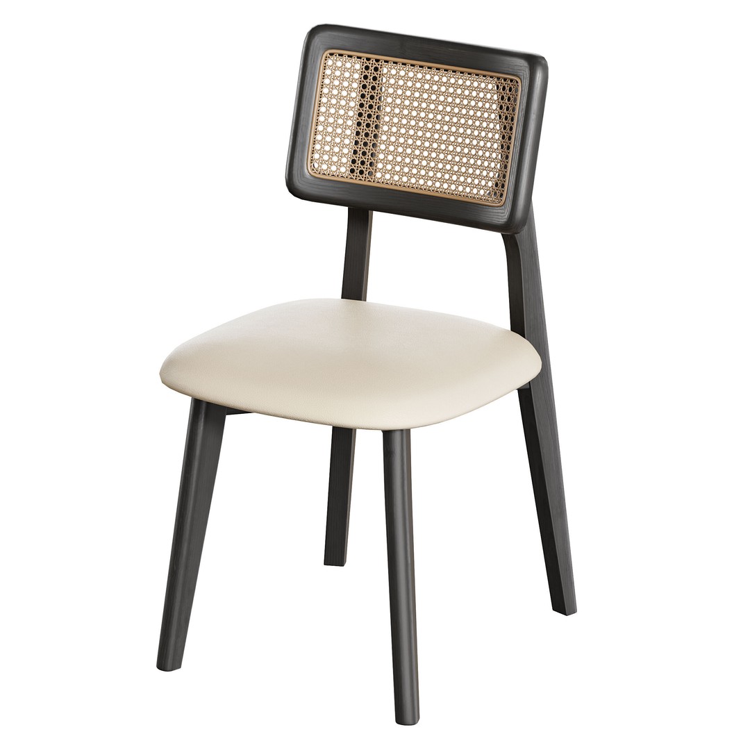 Rattan Dining Chair 3D Model – High Poly Furniture, FBX & OBJ - View 6