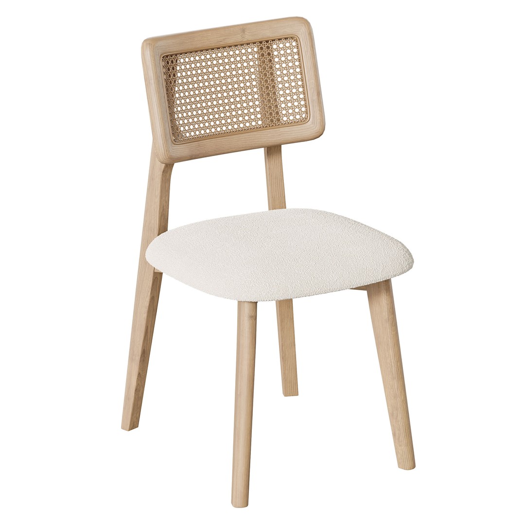 Rattan Dining Chair 3D Model – High Poly Furniture, FBX & OBJ - View 8
