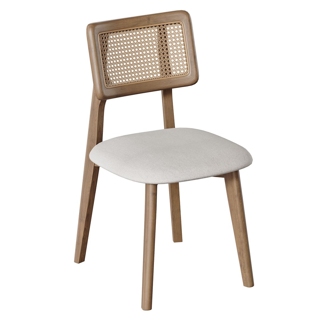 Rattan Dining Chair 3D Model – High Poly Furniture, FBX & OBJ - View 9