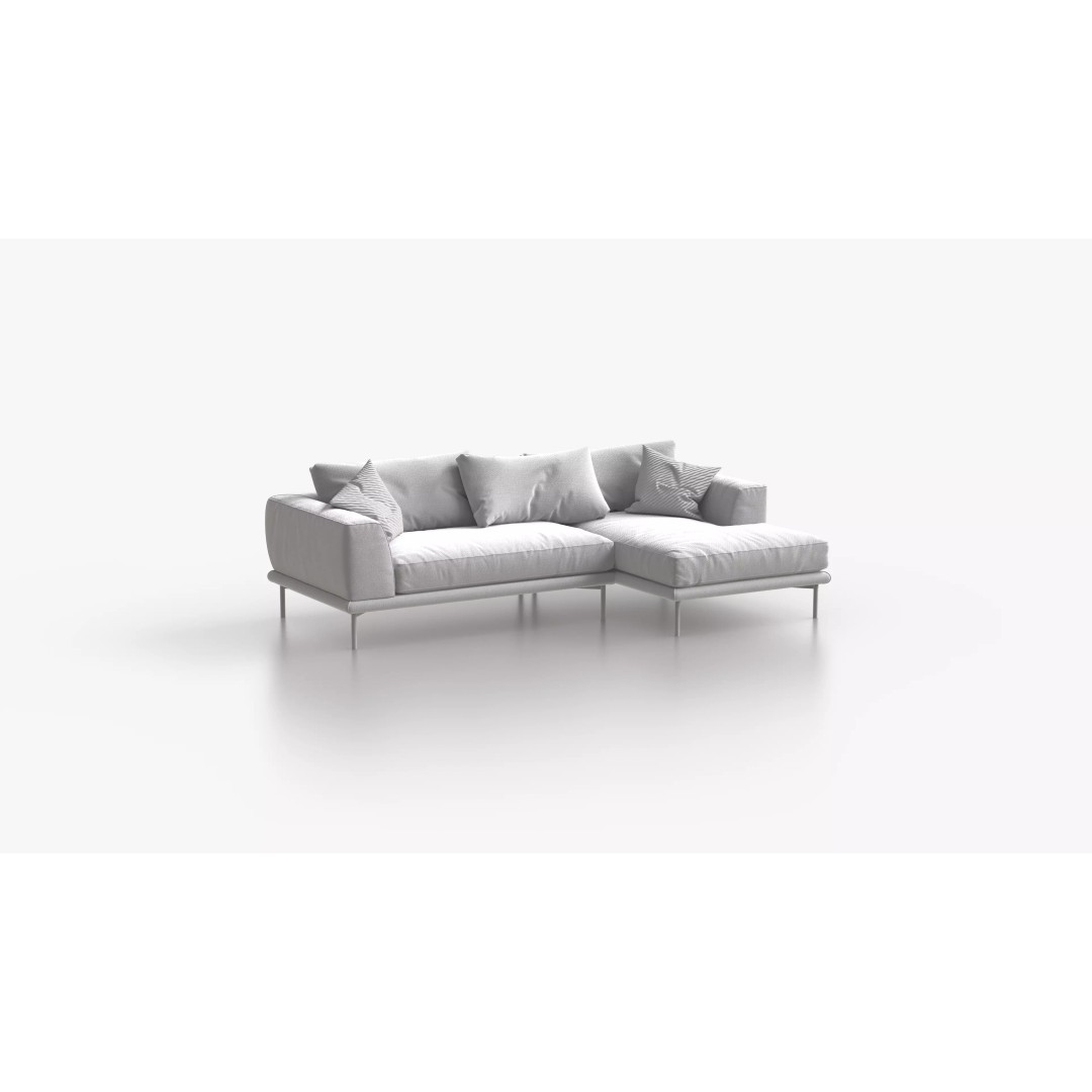 Sofa Linea Brown 3D Model – Modern Fabric Sofa, PBR Textures - View 11
